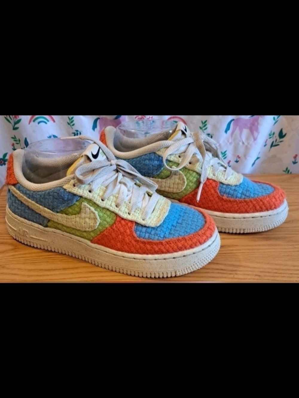 Nike Air Force One LV8 Next Nature GS Hemp Edition Multicolor Sneaker Shoe SZ 6